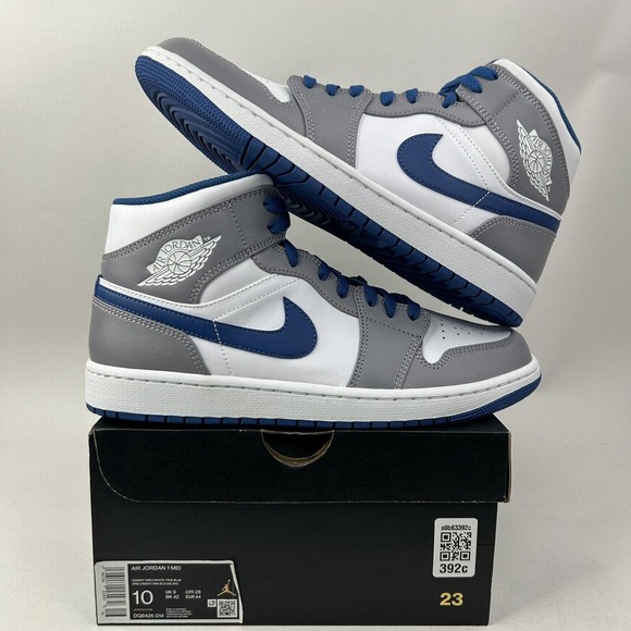 Nike Shoes Air Jordan Mid Retro “Cement Grey/True Blue” 2024